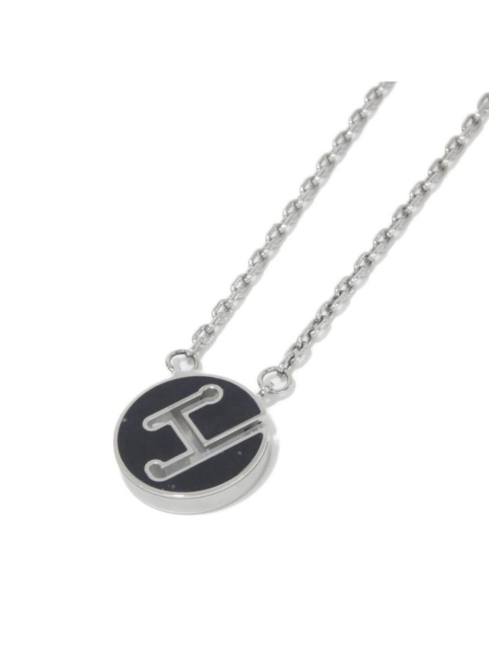 Hermes Labyrinth Necklace Silver